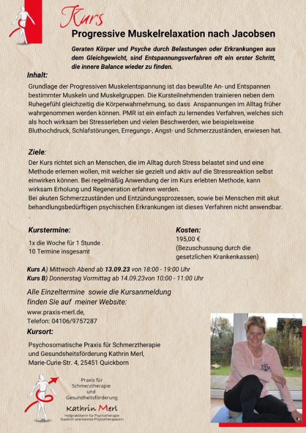 Progressive Muskelrelaxation nach Jacobsen